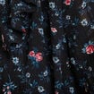 Robe courte &eacute;vas&eacute;e col v manches longues noir femme