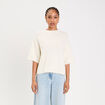 Pull manches courtes ecru femme