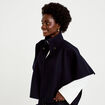Poncho col am&eacute;ricain bleu marine femme