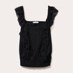Top sans manches dentelle bas resserr&eacute; noir femme