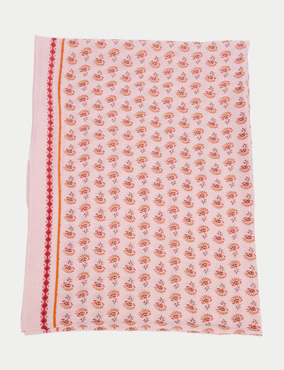 Foulard rose clair femme