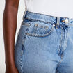 Jeans wide leg taille haute denim double stone femme