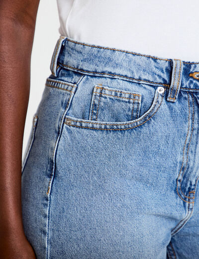 Jeans wide leg taille haute denim double stone femme