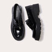 Mocassins &agrave; talon noir femme