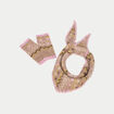 Lot foulard et mitaines taupe femme