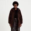 Parka r&eacute;versible effet polaire noir femme