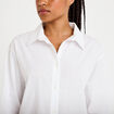 Chemise col am&eacute;ricain manches longues ecru femme