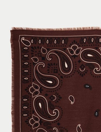 Foulard marron fonc&eacute; femme