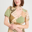 Robe longue &eacute;vas&eacute;e beige femme