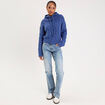 Pull 2-en-1 &agrave; capuche amovible violet femme