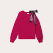Pull avec noeud rose fushia femme