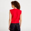 Gilet sans manches rouge femme