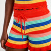 Short crochet rouge femme