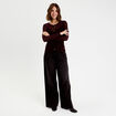 Gilet transparent manches longues noir femme