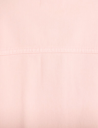 Surchemise oversize col classique rose clair femme