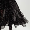 Jupon &eacute;vas&eacute; longueur 3/4 en voile noir femme