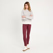 Jeans slim 5 poches violet fonc&eacute; femme