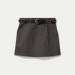 Jupe avec ceinture amovible gris femme