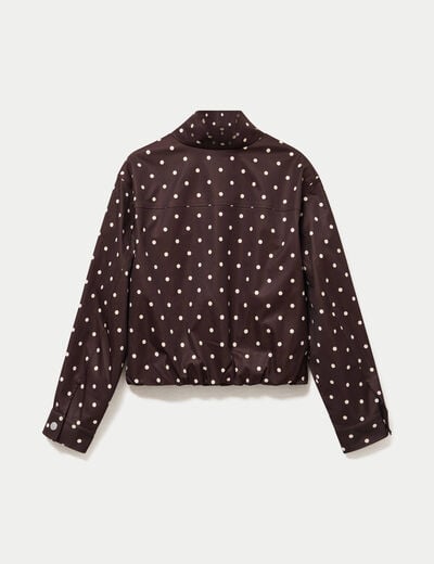 Veste oversize manches longues marron chocolat femme