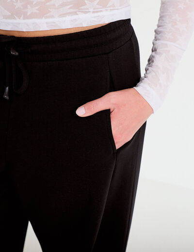 Jogging coupe jegging taille standard noir femme