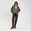 Pantalon droit marron femme