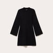 Robe manches longues col montant noir femme