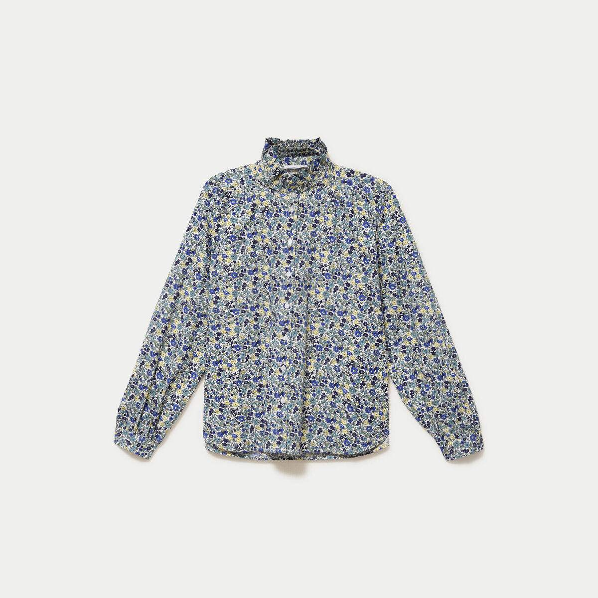 Chemise droite manches longues blanc femme
