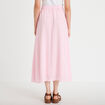 Jupon &eacute;vas&eacute; longueur 3/4 rose femme