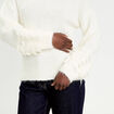 Pull manches longues ecru femme