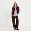 Gilet sans manches fausse fourrure prune femme