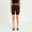 Short cycliste sans couture marron fonc&eacute; femme