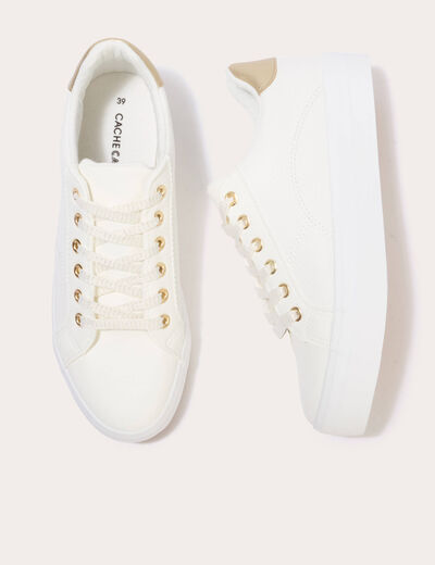 Basket ecru femme