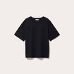 T-shirt col rond manches courtes noir femme