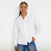Chemise col am&eacute;ricain manches longues ecru femme