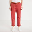 Pantalon chino 7/8&egrave;me vieux rose femme
