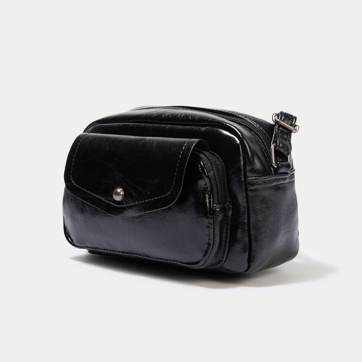 Sac aspect daim noir femme