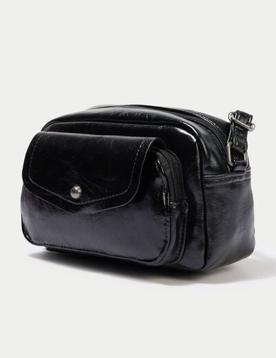 Sac aspect daim noir femme