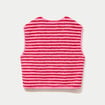 Gilet sans manches effet bouclette rose fushia femme