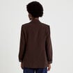 Blazer ajust&eacute; manches longues marron fonc&eacute; femme