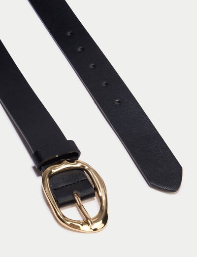 Ceinture fine noir femme