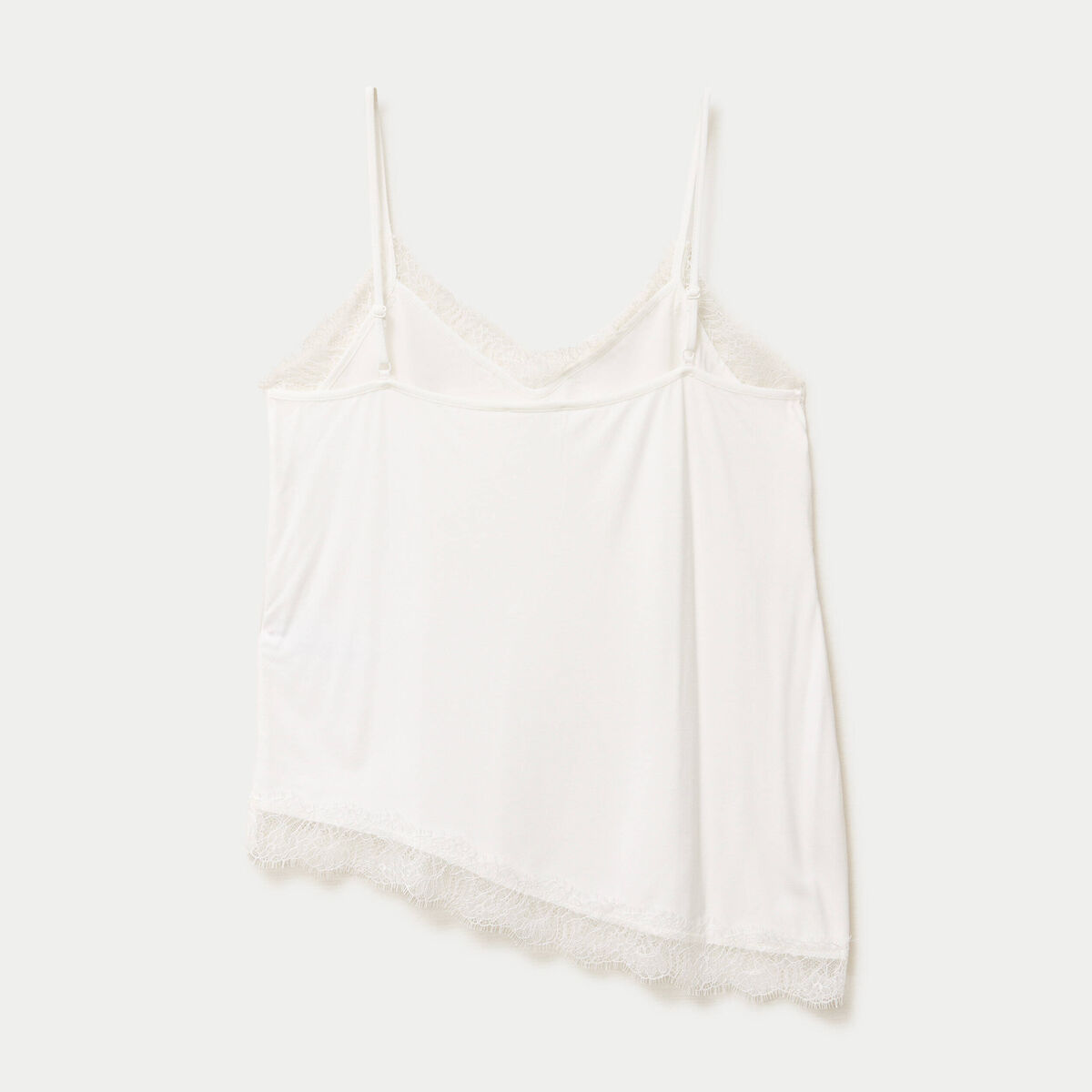 D&eacute;bardeur ajust&eacute; d&eacute;collet&eacute; dentelle blanc femme