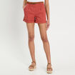 Short chino ceintur&eacute; vieux rose femme