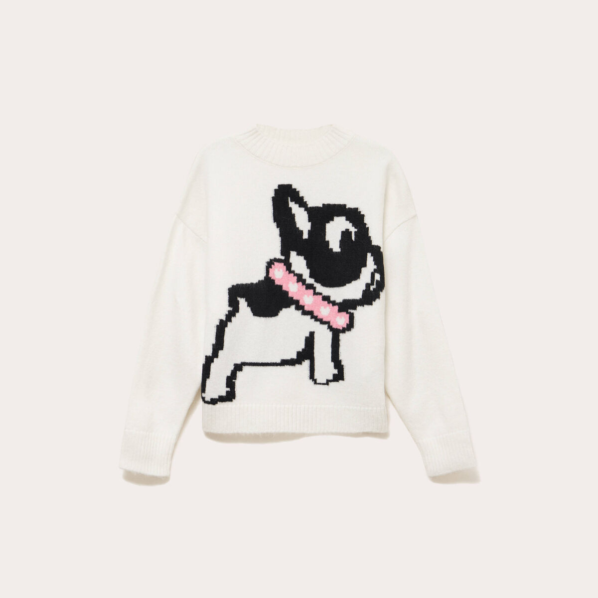Pull manches longues ecru femme