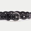 Ceinture large &agrave; d&eacute;tails clout&eacute;s noir femme