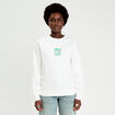 Sweat oversize print dos ecru femme