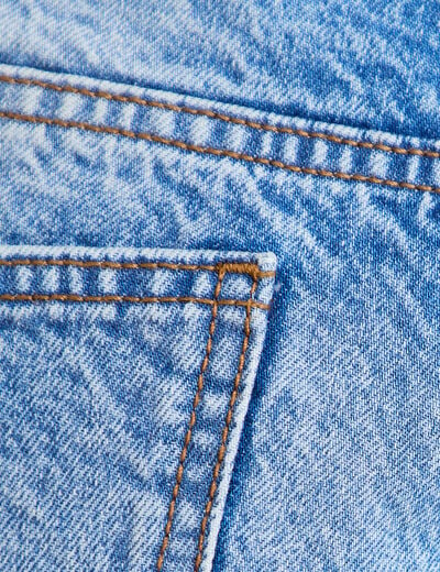 Short mom taille haute en jean denim double stone femme