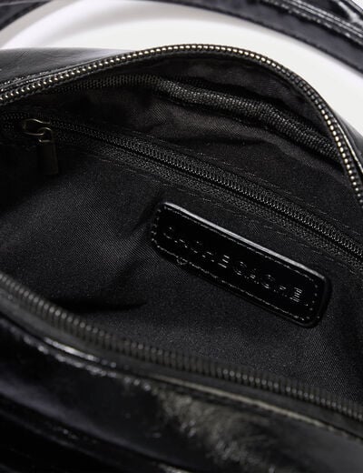 Sac aspect daim noir femme