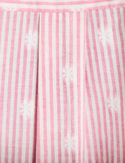 Chemise droite manches longues rouge clair femme