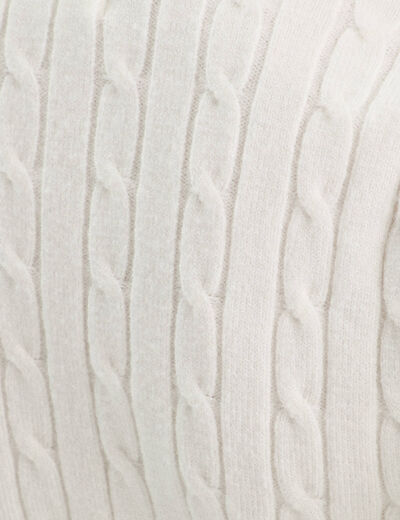 Gilet manches longues ajust&eacute; ecru femme