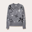 Pull manches longues gris fonc&eacute; femme